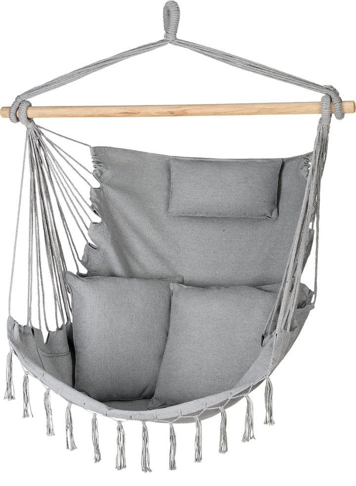Hängesessel 100x130x75cm – bis 150 kg - Outdoor Sessel mit Kissen - Sitzsack zum Hängen Schaukel Für