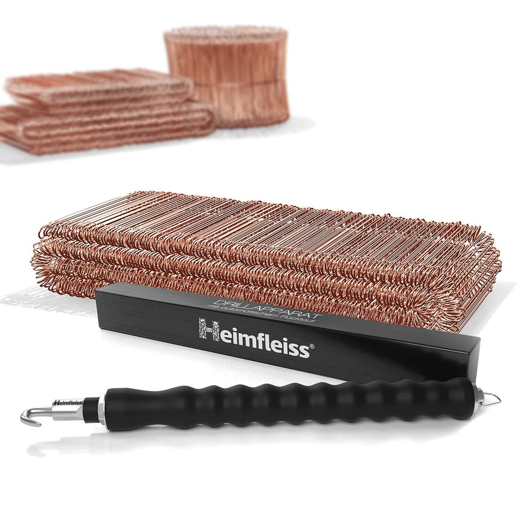 Heimfleiss® Drillapparat Driller + verkupfertem Rödeldraht 1,0 x 100-160 mm (500 Stk.) - hochwertige