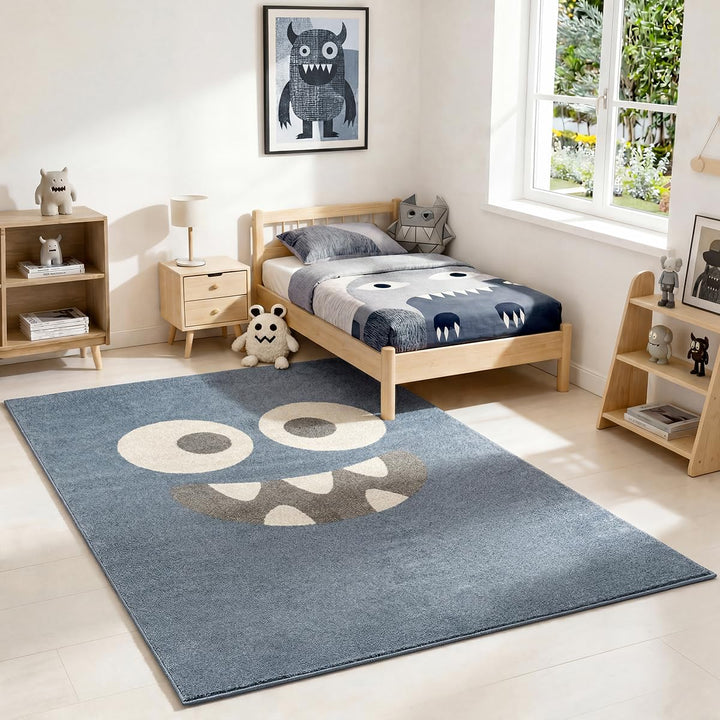 the carpet Little Monster Moderner Weicher Kinderteppich, Weicher Flor, Pflegeleicht, Farbecht, Mons