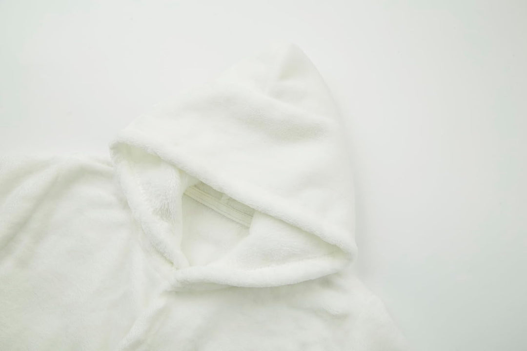 Unisex Baby Mit Kapuze Bademantel Kinder Flanell Pyjama Morgenmantel zum Jungen Mädchen Nachtwäsche