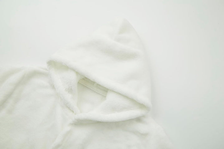 Unisex Baby Mit Kapuze Bademantel Kinder Flanell Pyjama Morgenmantel zum Jungen Mädchen Nachtwäsche