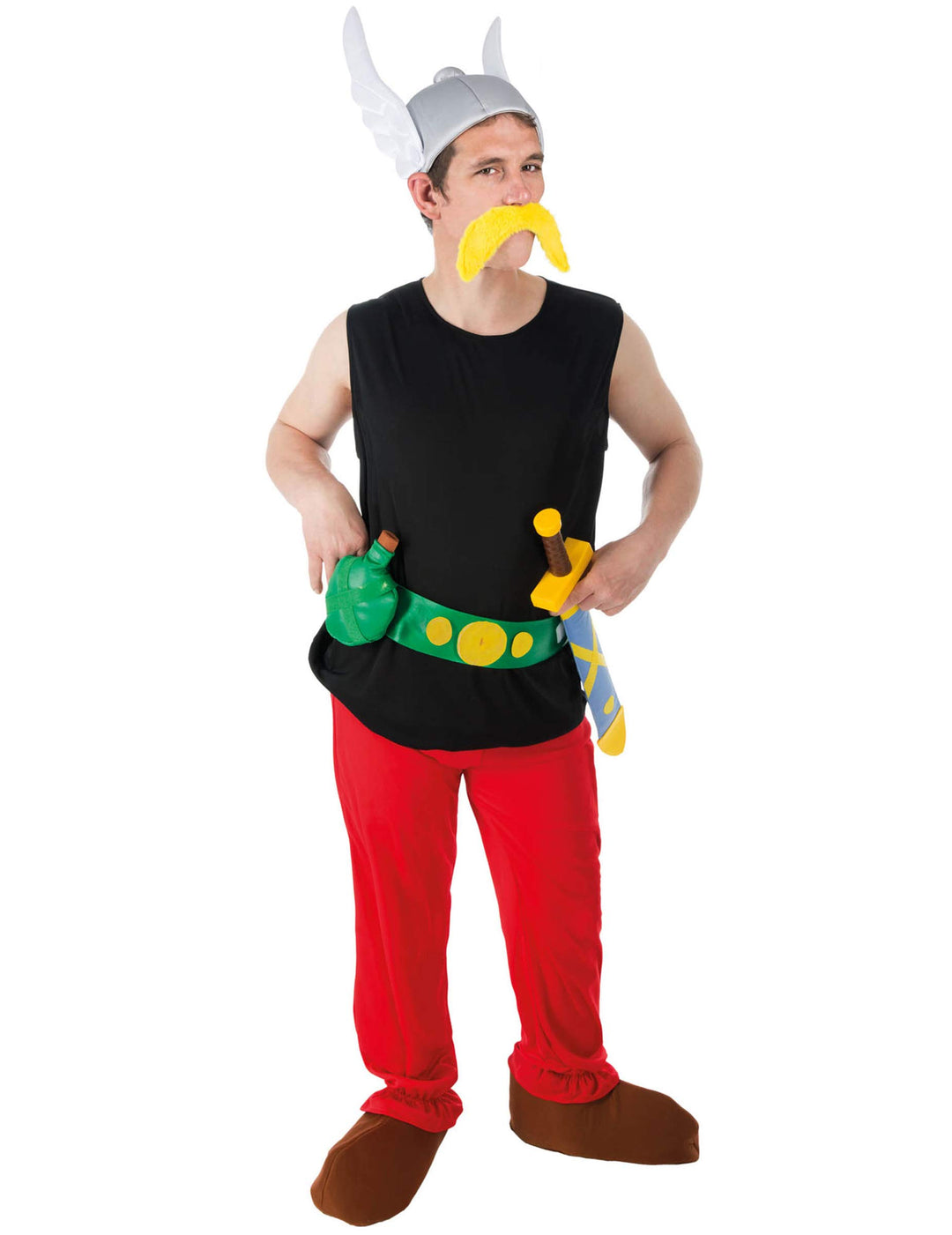 Generique - Asterix-Lizenzkostüm Gallier-Kostüm schwarz-rot - L