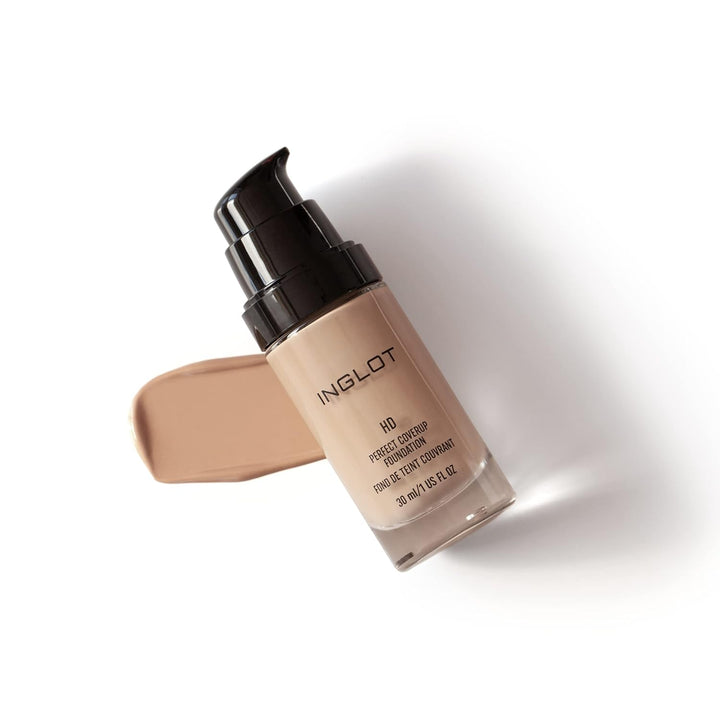 Inglot HD Perfect Coverup Foundation, Für einen langanhaltenden Effekt mit HD Pigmenten, Hypoallerge