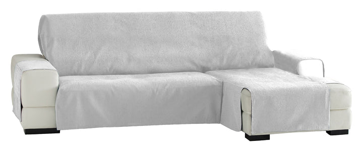 Eysa Zoco Nicht elastisch Sofa überwurf Chaise Longue rechts, frontalsicht, Chenille, Ecru, 29 x 9 x