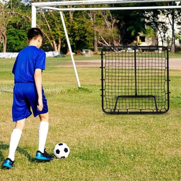 Dr. Sport Rebounder für Fussball - 100x100 cm - Verstellbar und Faltbar - Rebounder für Volleybal, H