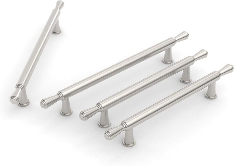FURNIWARE Möbelgriff,10 Stück Schrankgriffe Bohrlochabstand 128mm Massivem Möbelgriffe Küche Kabinet
