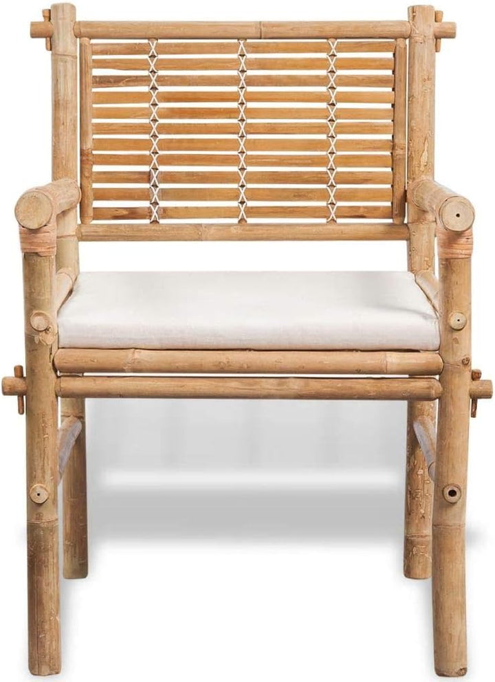 Festnight Bistro-Set mit Beistelltisch und Sitzkissen Gartentisch Set Garten Essgruppe | 1 Tisch+ 2