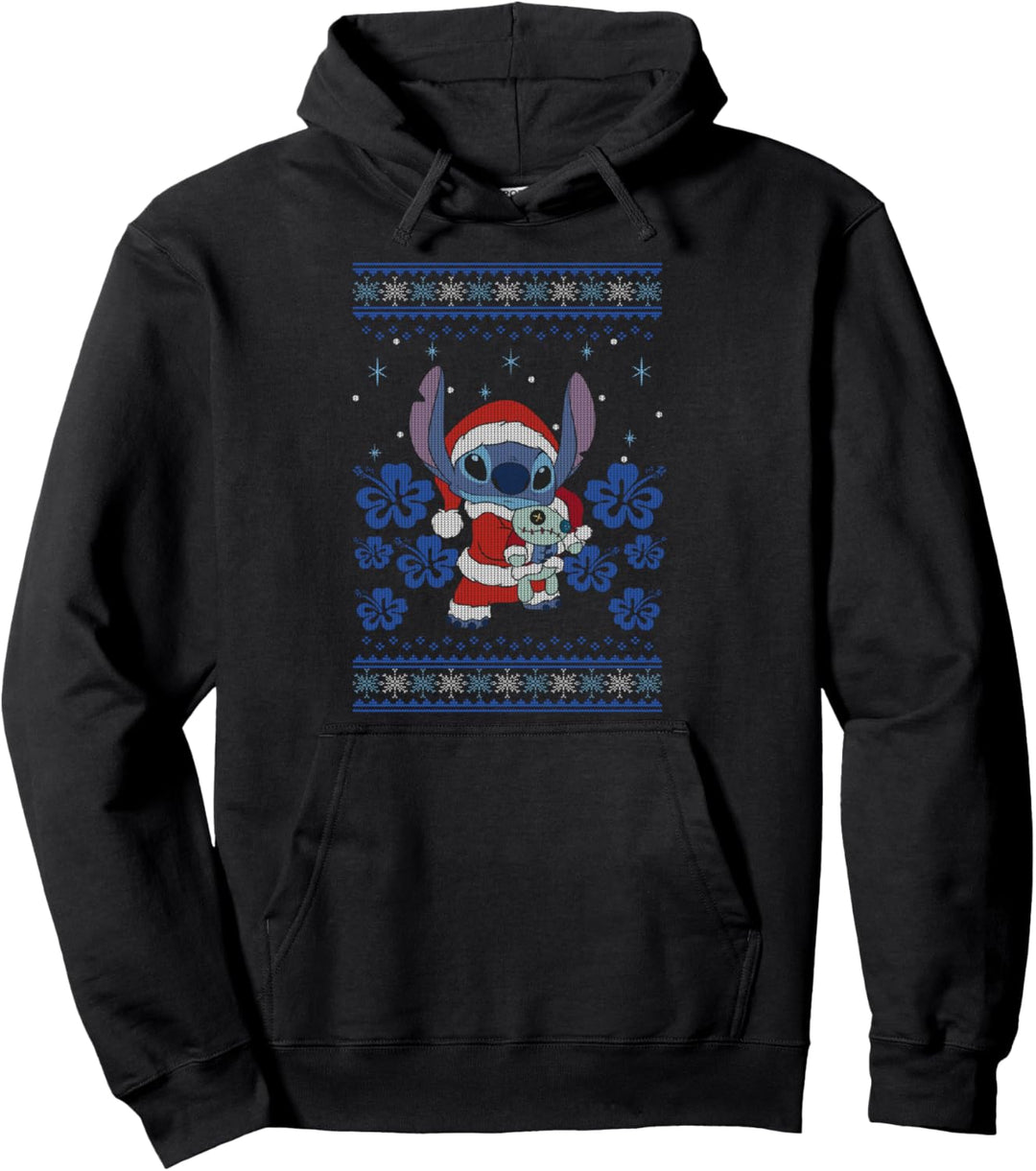 Disney Lilo & Stitch Weihnachten Stitch Ugly Sweater Style Pullover Hoodie