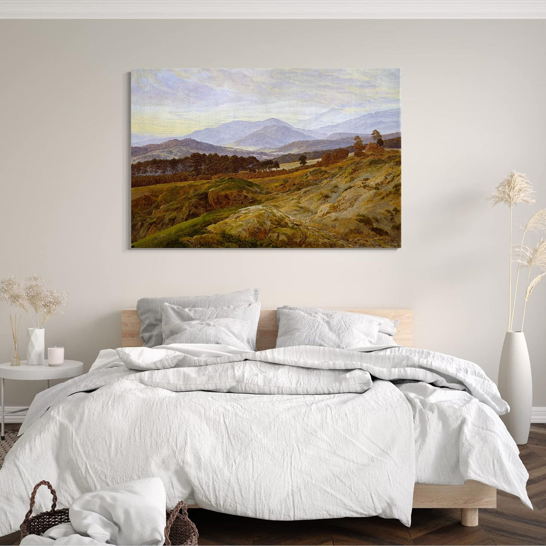 Printed Paintings Leinwand (80x60cm): Caspar David Friedrich - Berg im Riesengebirge 80x60 cm, 80x60