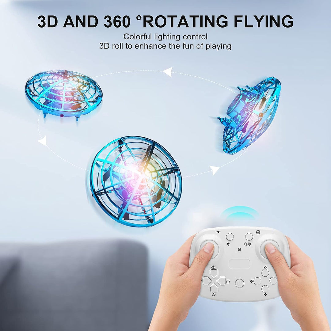 New Drones à Main, Mini-Drone UFO Mains Libres hélicoptère à Induction Infrarouge Rotaion 360 °, Tél