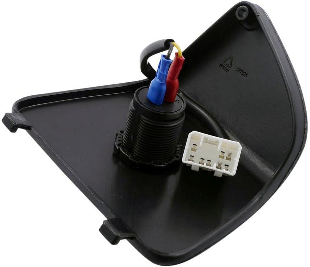 Gepäckfachblende links, SIP schwarz, inkl. 2-fach USB Anschluss kompatibel für VESPA GTS i.e. 300 ZA