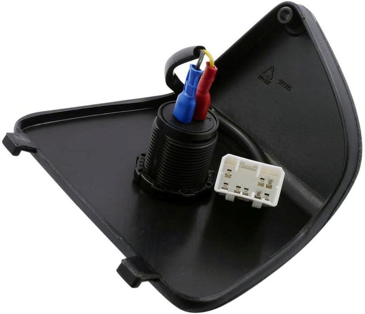 Gepäckfachblende links, SIP schwarz, inkl. 2-fach USB Anschluss kompatibel für VESPA GTS i.e. 300 ZA