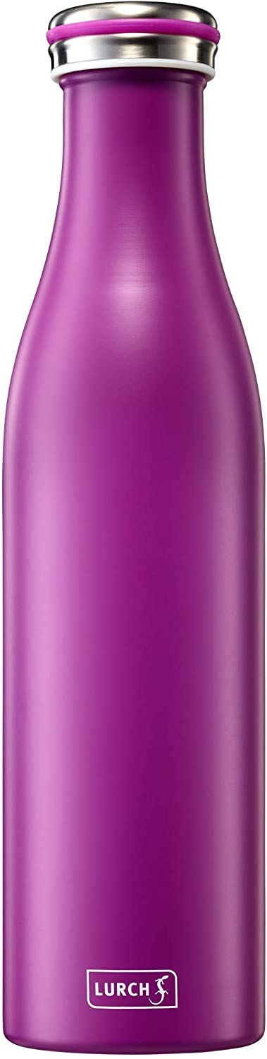 Lurch 240860 Isolierflasche/Thermoflasche für heisse und kalte Getränke aus doppelwandigem Edelstahl