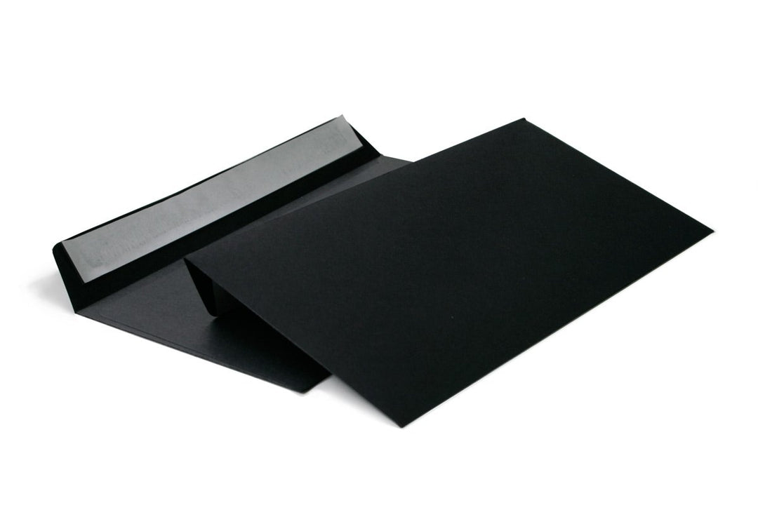 Briefumschläge DIN lang C6/5 114x229 mm schwarz 120 g/m² ohne Fenster haftklebend (Artikel: 214A) (5