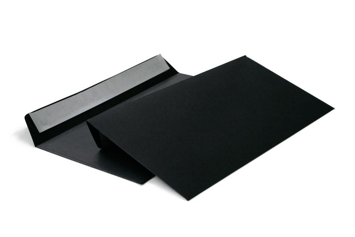 Briefumschläge DIN lang C6/5 114x229 mm schwarz 120 g/m² ohne Fenster haftklebend (Artikel: 214A) (5