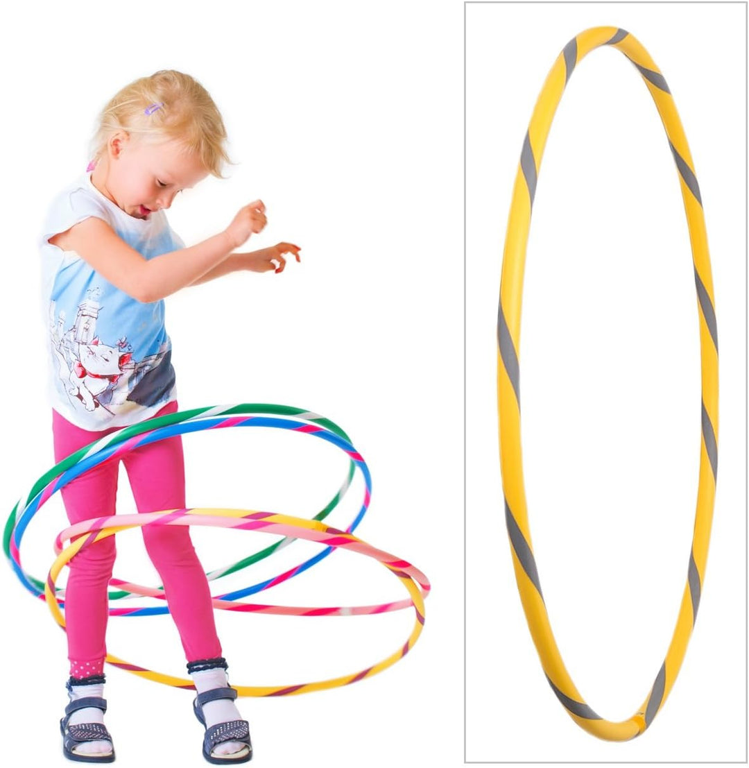 HOOPOMANIA Bunter Kinder Hula Hoop [Ø60cm - Ø80cm] Hula Hoop für Kinder in vielen Farben Ø70cm Gelb-