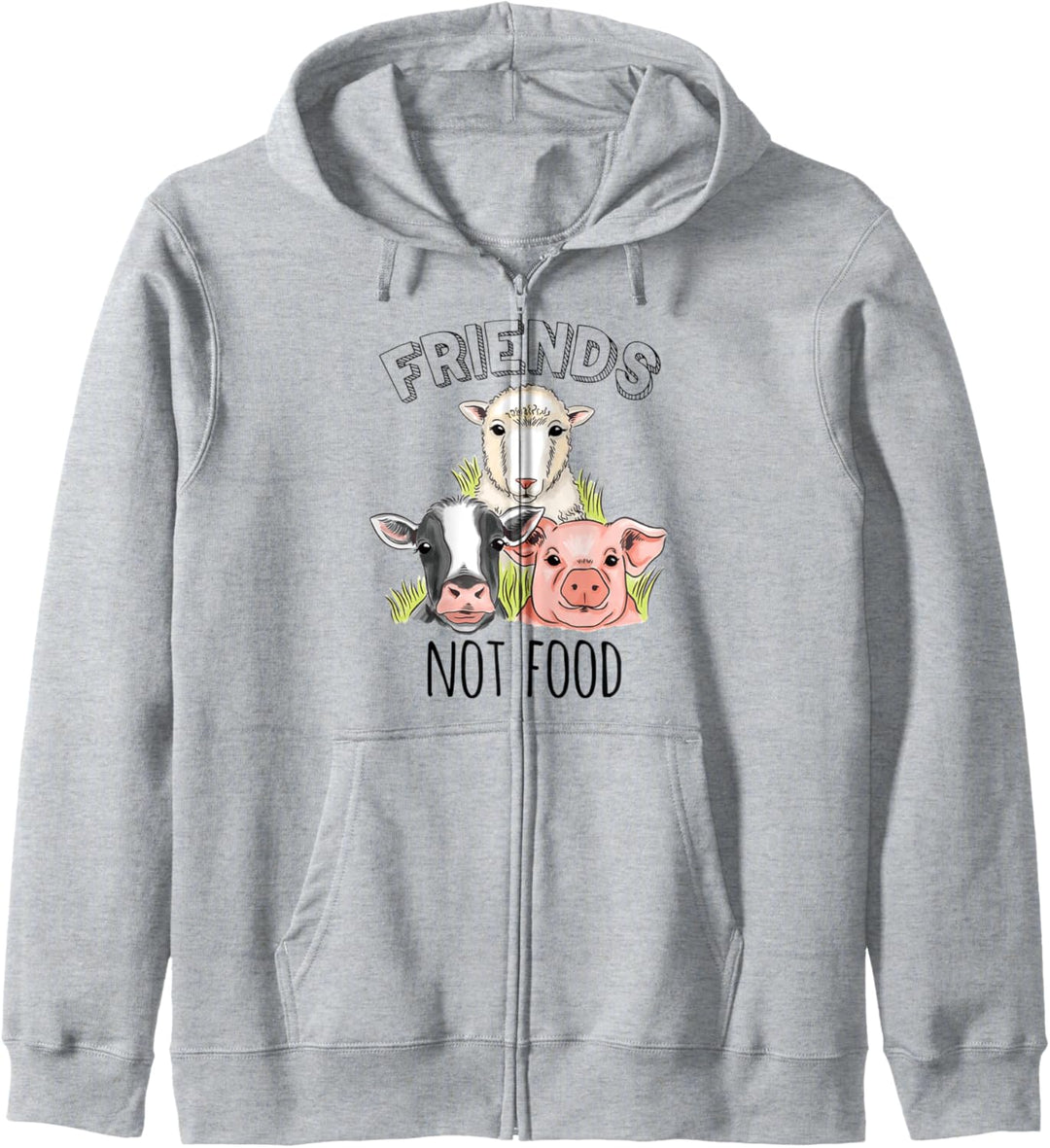 Vegane Freunde kein Essen Tierrechte Veggie Green Food Kapuzenjacke