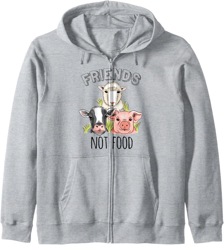 Vegane Freunde kein Essen Tierrechte Veggie Green Food Kapuzenjacke