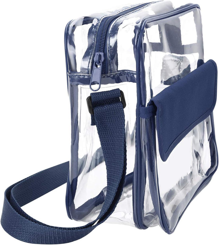 QKURT Klare Brieftasche mit verstellbarem Gurt, Concert Stadium Approved Clear Bag Transparent Purse