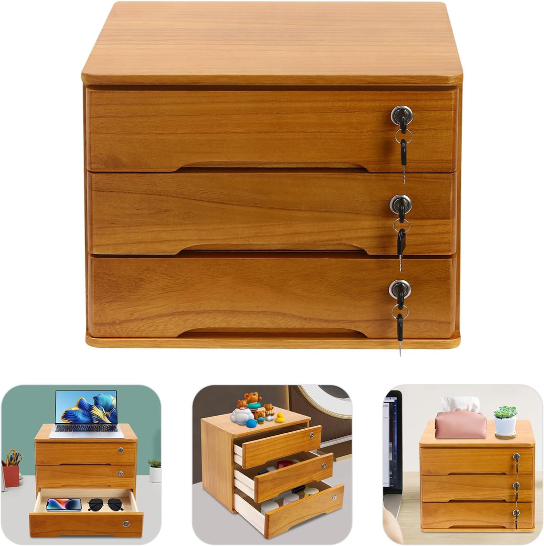 Schreibtisch Aufbewahrung Organizer Schubladen Regal Aufbewahrungsschrank Schubladenschrank aus Holz