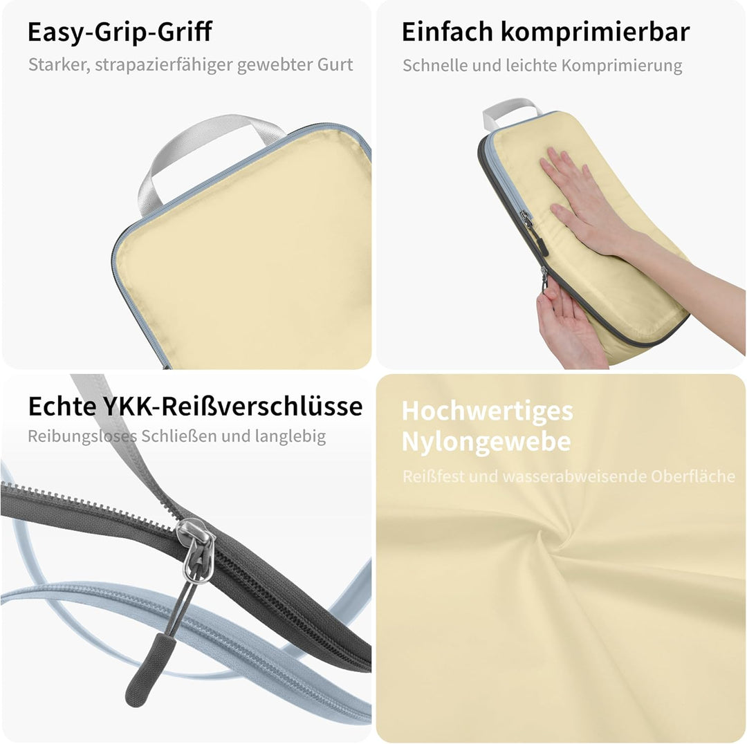 Cipway Kompressions Packwürfel Set für Reisen, Ultraleichter Erweiterbarer Verpackungsorganizer für