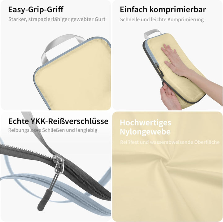 Cipway Kompressions Packwürfel Set für Reisen, Ultraleichter Erweiterbarer Verpackungsorganizer für