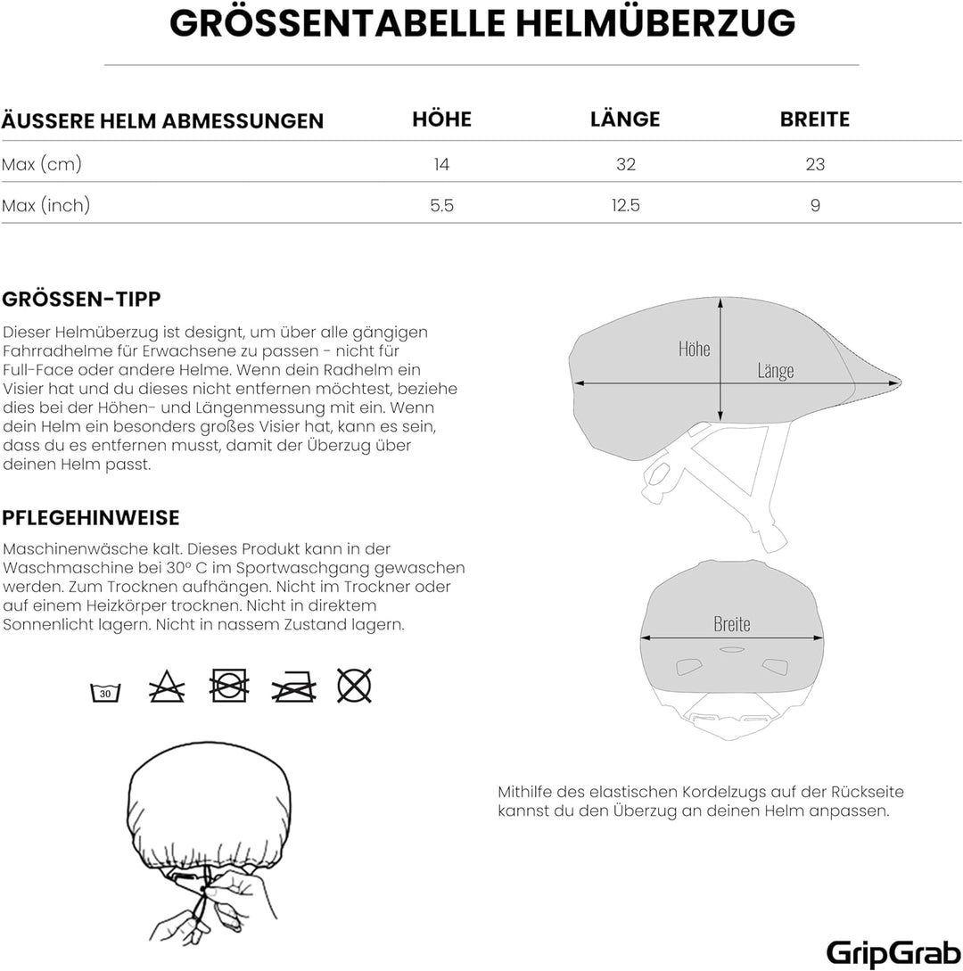 GripGrab Wasserdichter Fahrradhelm Regenschutz Helmüberzug Winddichte Reflektierende Haube Fahrrad R