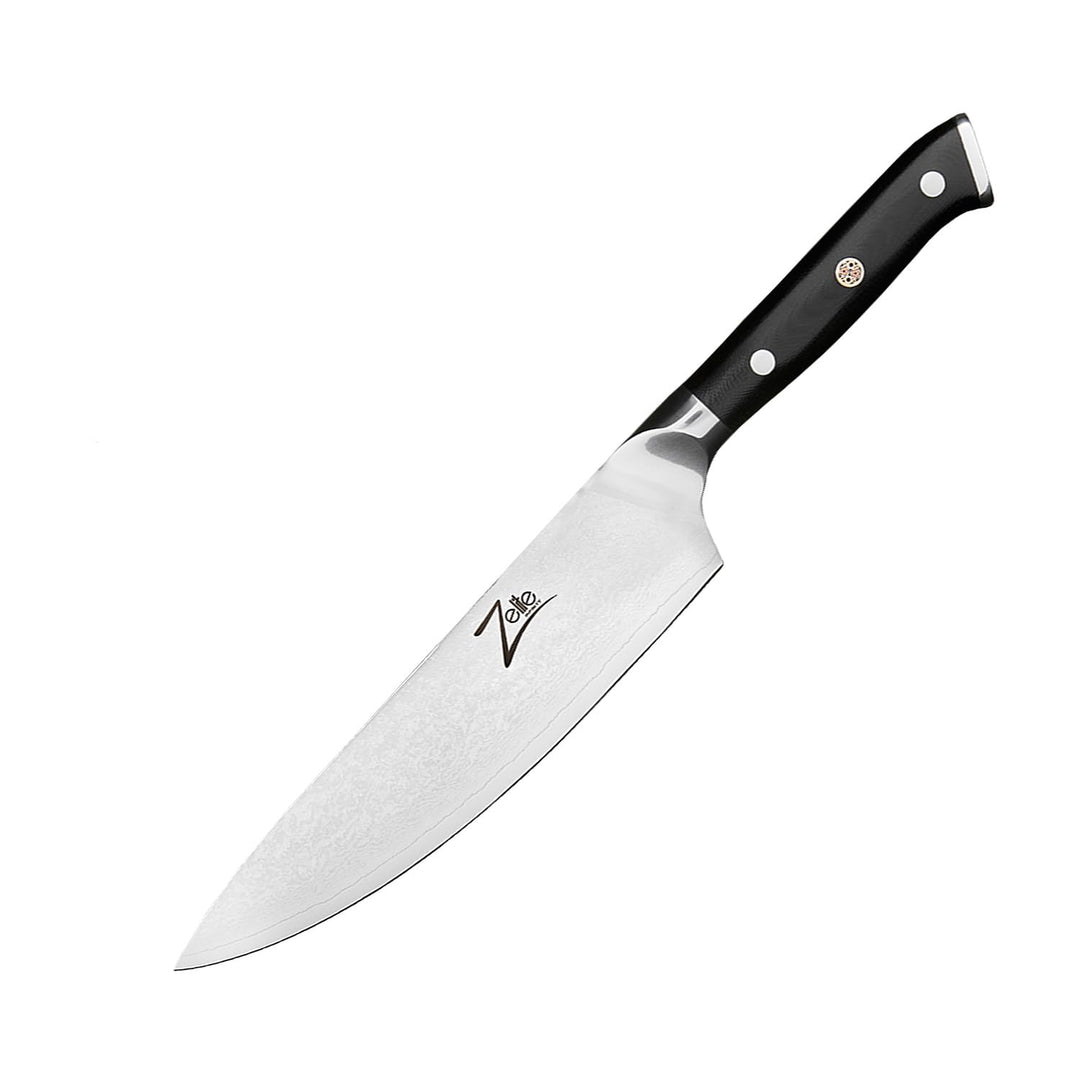 Zelite® Damastmesser, Scharfes Küchenmesser 20,3 cm, Japanisches Messer für Zuhause und Gastro, Prof