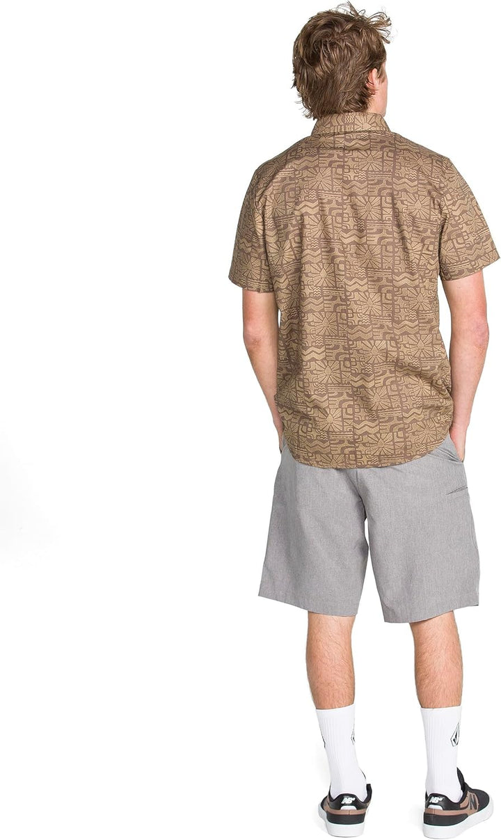 Volcom Herren Lässige Shorts 34 Grau Meliert, 34 Grau Meliert