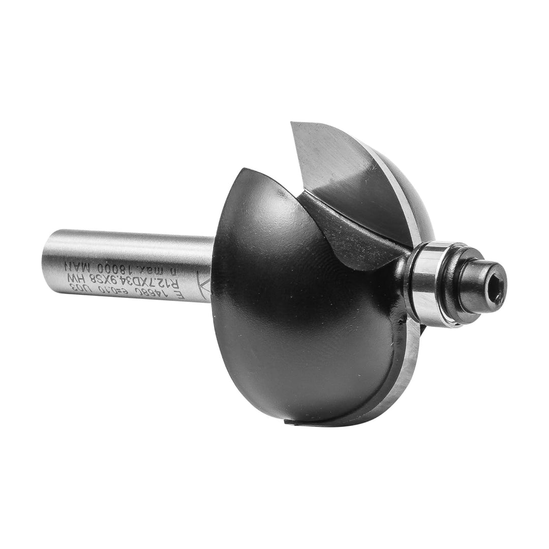 ENT 14680 Hohlkehlfräser HW, Schaft (S) 8 mm, Durchmesser (D) 34,9 mm, NL 15,9 mm, R 12,7 mm, SL 32