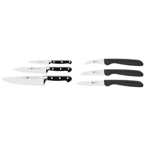 ZWILLING Professional S Messer-Set, 3-teilig & Twin Grip Gemüsemesser-Set, 3-teilig, (Schälmesser 5