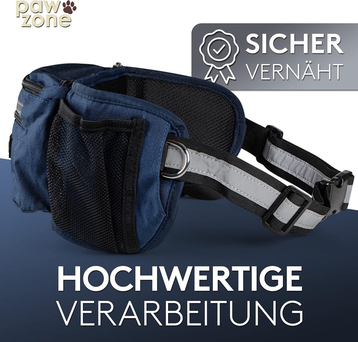 PAWZONE® Futterbeutel Hunde - Leckerlibeutel für Hunde - Bauchtasche für Hunde Zubehör - Leckerlitas