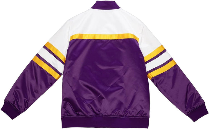 Mitchell &amp; Ness NBA Special Script Heavyweight Satin Jacket LA Lakers - Purple L, LA Lakers - Purple