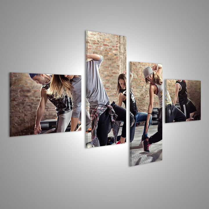 islandburner Bild auf Leinwand Break Dance Gruppe Tanz Unterricht Bilder Wandbilder Poster Leinwand