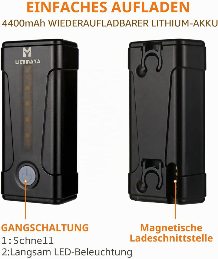 LIEBMAYA Camping Dusche Set mit Wiederaufladbarer Akku, Campingdusche mit Pumpe, Wasserpumpe mit 1,8