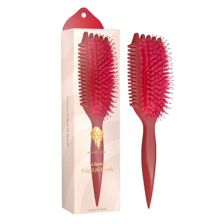 Bounce Curl Volume EdgeLift Bürste, 5-in-1-Werkzeug für volumisierte Wellen, Locken und Spulen, Rubi