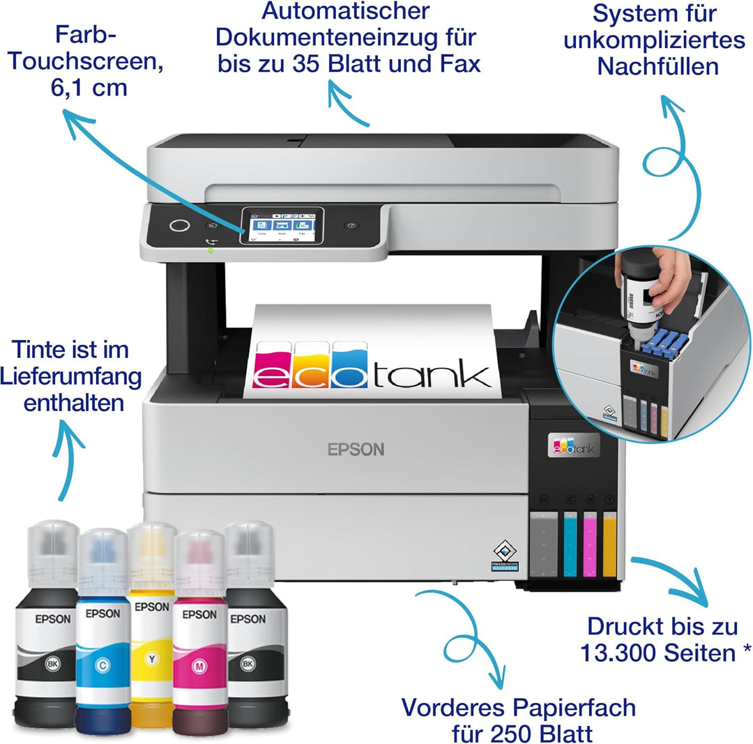 EcoTank ET-5170 DIN-A4-Multifunktions-WLAN-Tintentankdrucker mit Fax, ET-5170