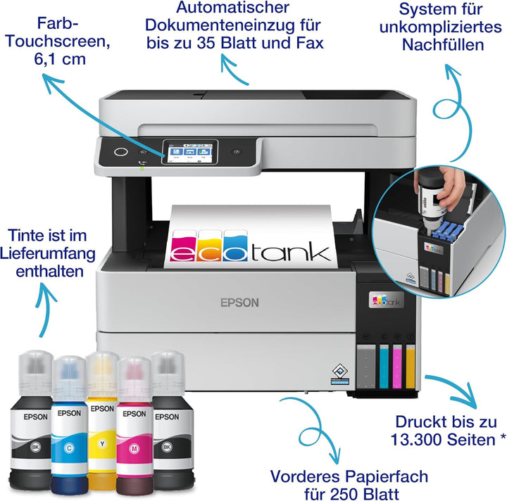 EcoTank ET-5170 DIN-A4-Multifunktions-WLAN-Tintentankdrucker mit Fax, ET-5170