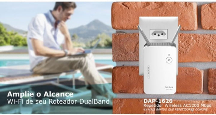 D-Link DAP-1620 AC1300 Wi-Fi Range Extender (bis zu 1200 Mbit/s, mit WPS-Taste) AC1300| Repeater, AC