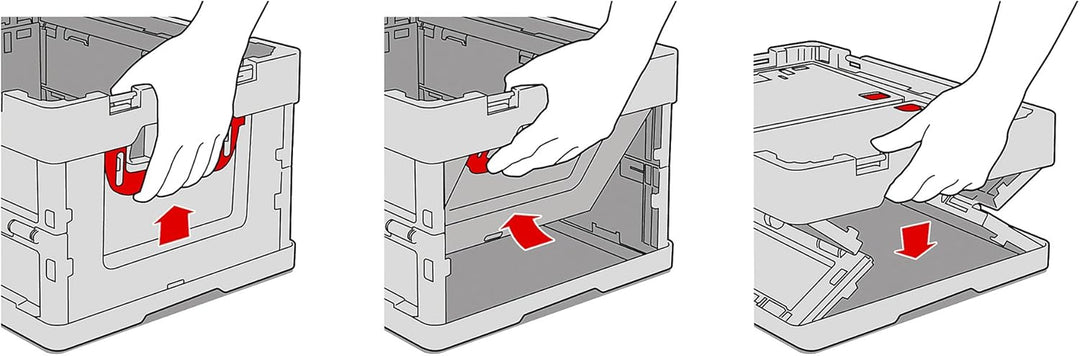Auer Packaging 2x Profi-Faltbox 60 x 40 x 22 mit Deckel Faltbarer Eurobehälter Klappbox für Transpor