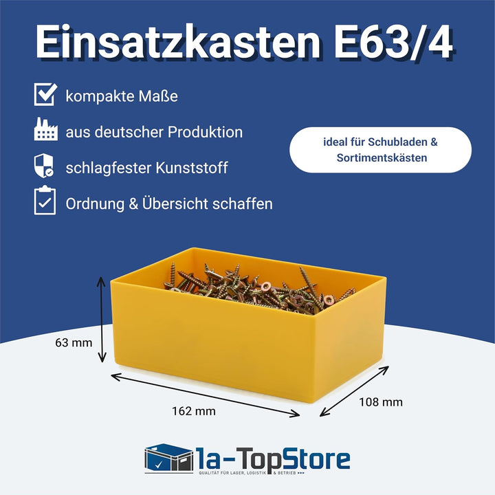 1a-TopStore 10 Stk. Einsatzkästen Einsatzboxen Schubladen-Einsatzkasten Sortierboxen, 32 Grössen, 5