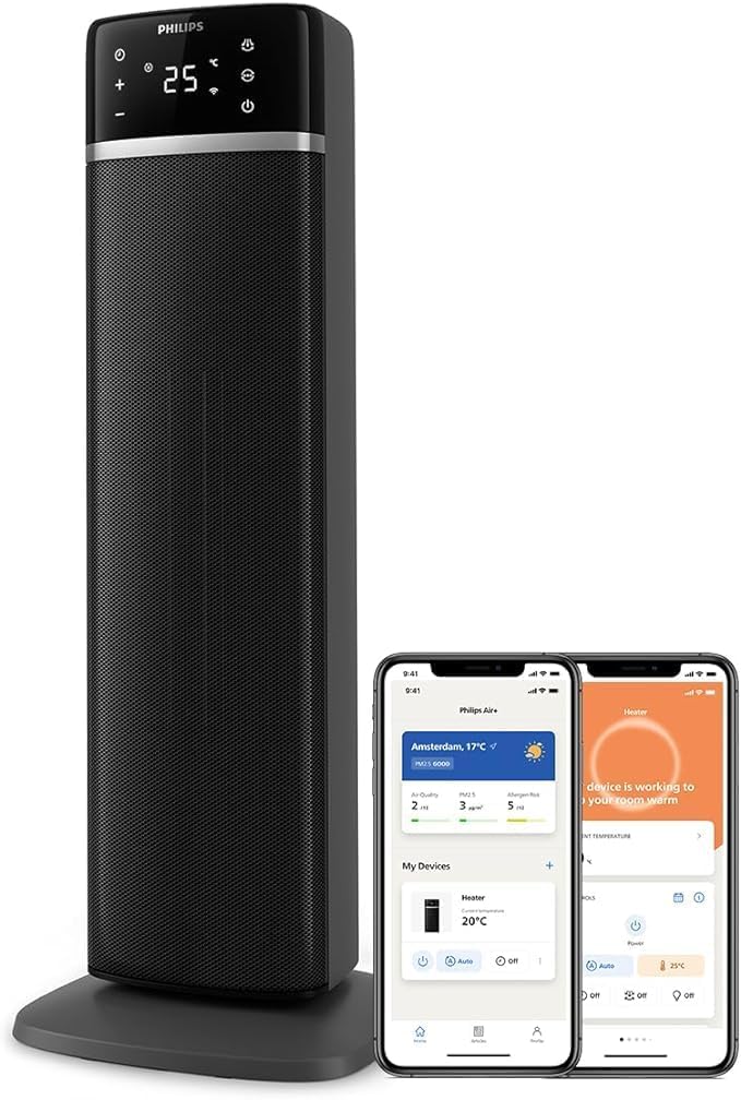 Philips Keramik-Heizlüfter 5000-Serie, Keramische Heiztechnologie, KI-gesteuert zum Energiesparen, H