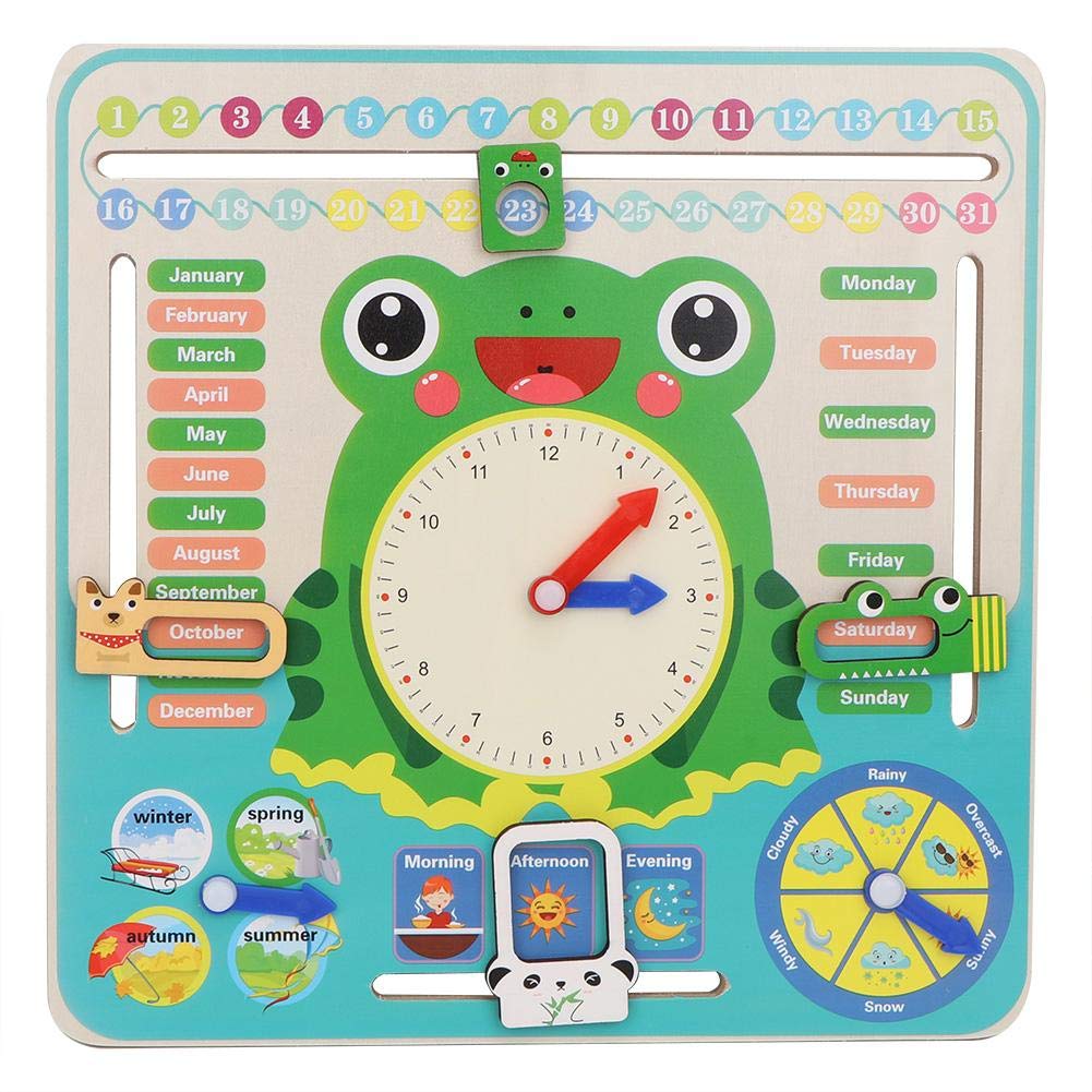 Kinder Holz Kalenderuhr Spielzeug All About Today Kalenderbrett Mein Erstes Uhr Kognitives Spielzeug