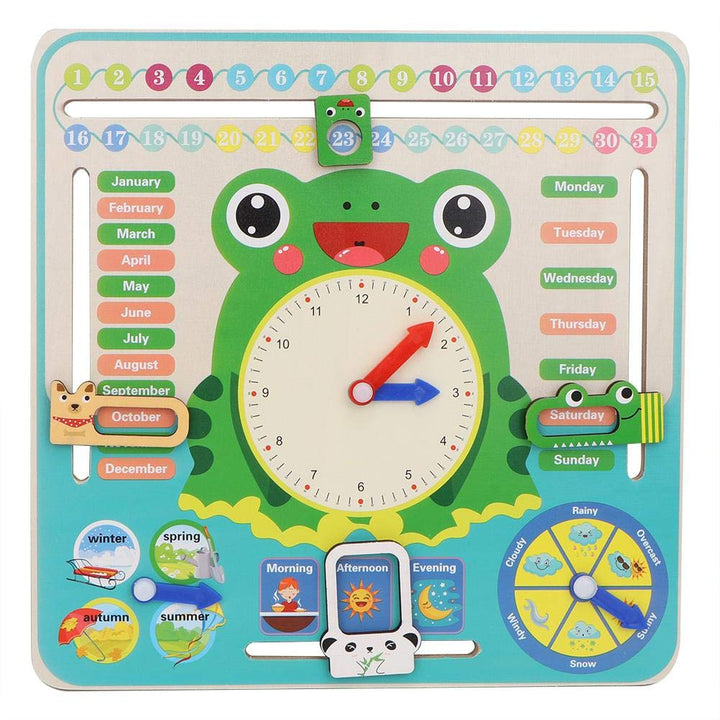 Kinder Holz Kalenderuhr Spielzeug All About Today Kalenderbrett Mein Erstes Uhr Kognitives Spielzeug