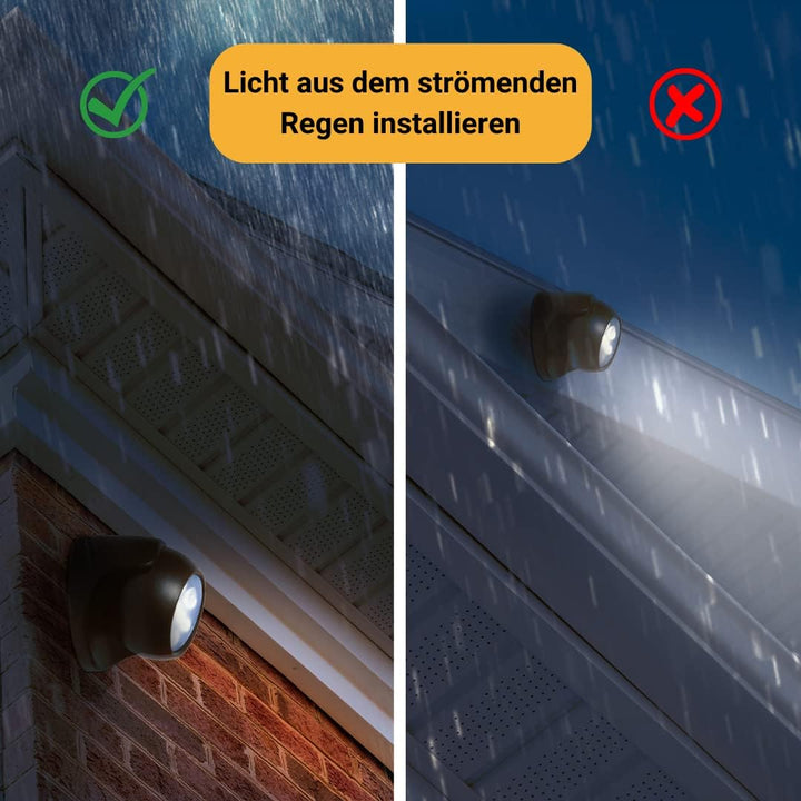 Proxinova Spot LED Strahler mit Bewegungsmelder PIR, 2 Stücke, 360° Rotation LED Strahler, Kugel Rud