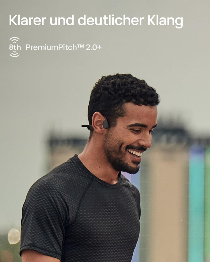 SHOKZ OpenRun Knochenschall Kopfhörer, Open-Ear Sport Bluetooth Kopfhörer mit Noise-Cancelling Mikro