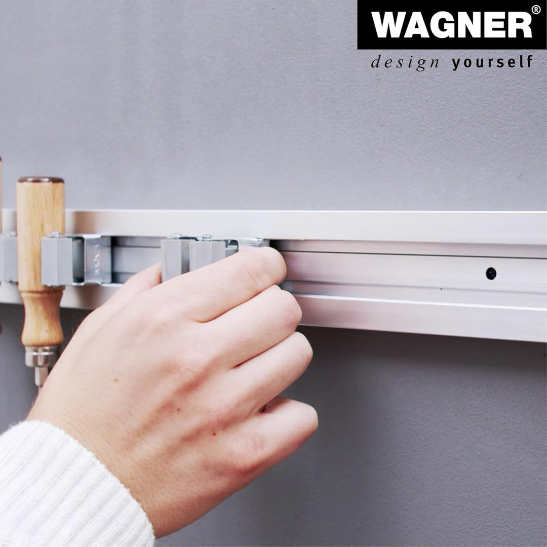 WAGNER - hooks4tools - Wandhaken DOUBLE - 125 x 80 x 45 mm, Stahl beschichtet schwarz, für Geräte, K