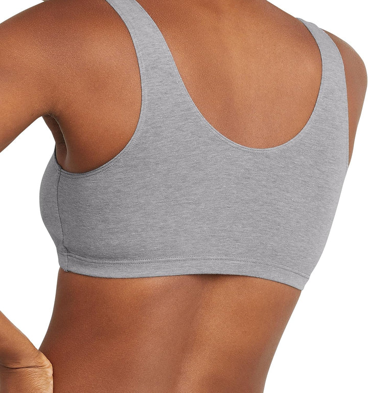 Hanes Damen BH (3er Pack) L Marineblau/Beton-heather/Ultra Blue, L Marineblau/Beton-heather/Ultra Bl