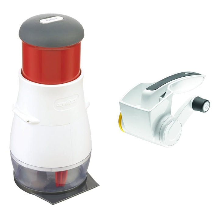 Zyliss E10402 Zick Zick 2 Gemüseschneider, Kunststoff & Classic Käsereibe E900010 mit Edelstahl-Fein