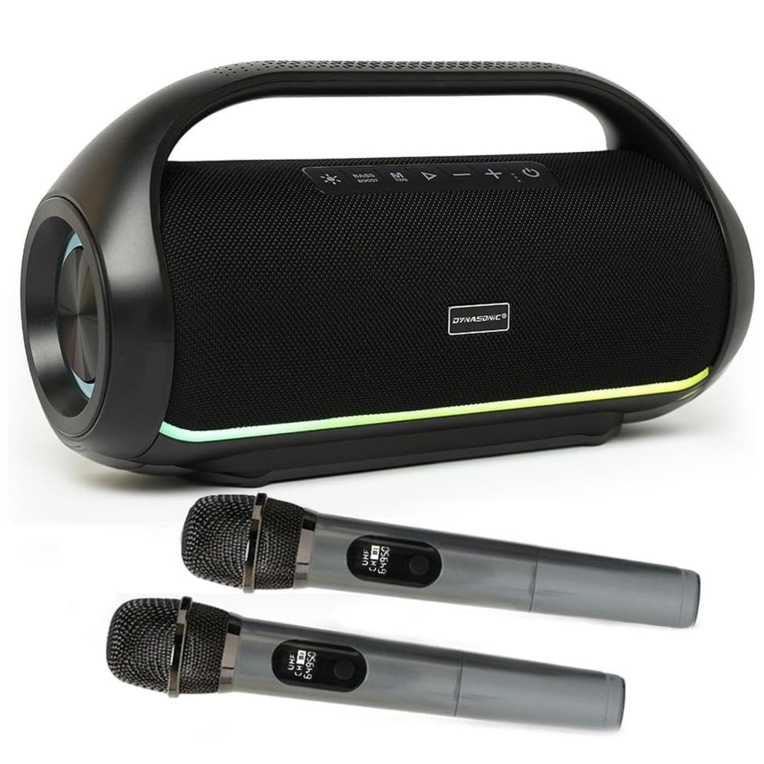 DYNASONIC S90 – IPX7 tragbarer Bluetooth Lautsprecher. Kabelloser Outdoor Lautsprecher. Stereoanlage